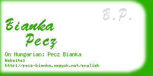 bianka pecz business card